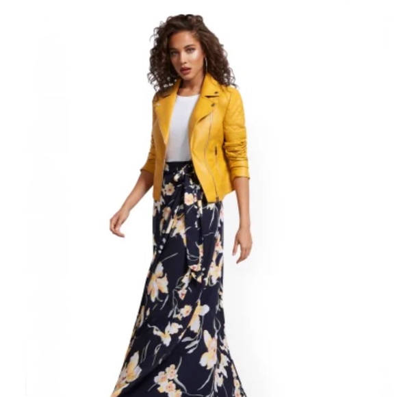 NY Co Faux-Leather Jacket - Make offer - Picture 8 of 9